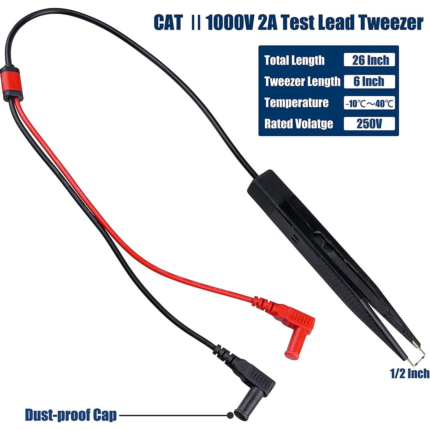 Yakamoz Kit de Pinzas y Probes de Multímetro 1000V 20A
