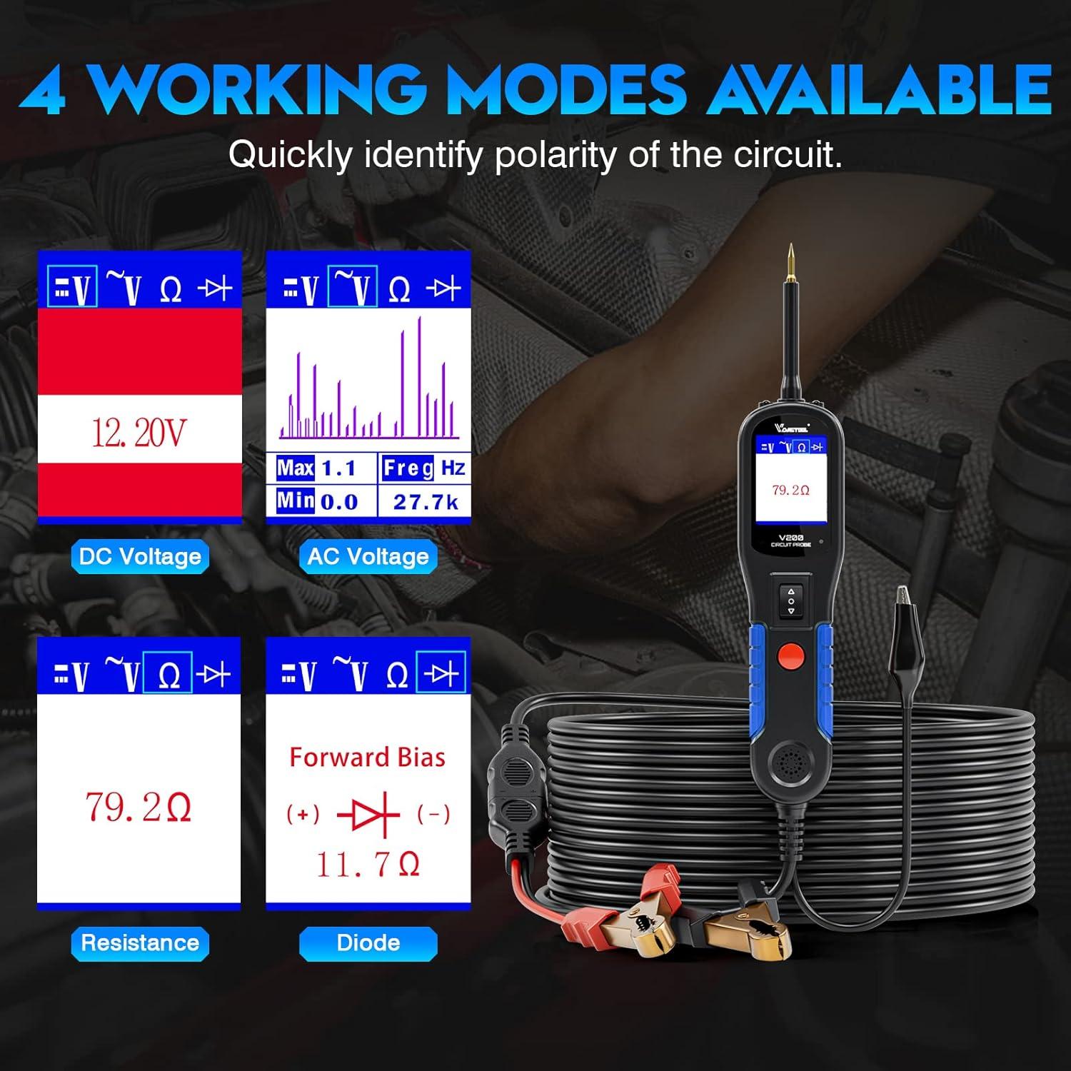 Kit de Prueba de Circuito VDIAGTOOL V200 12V 24V 40FT