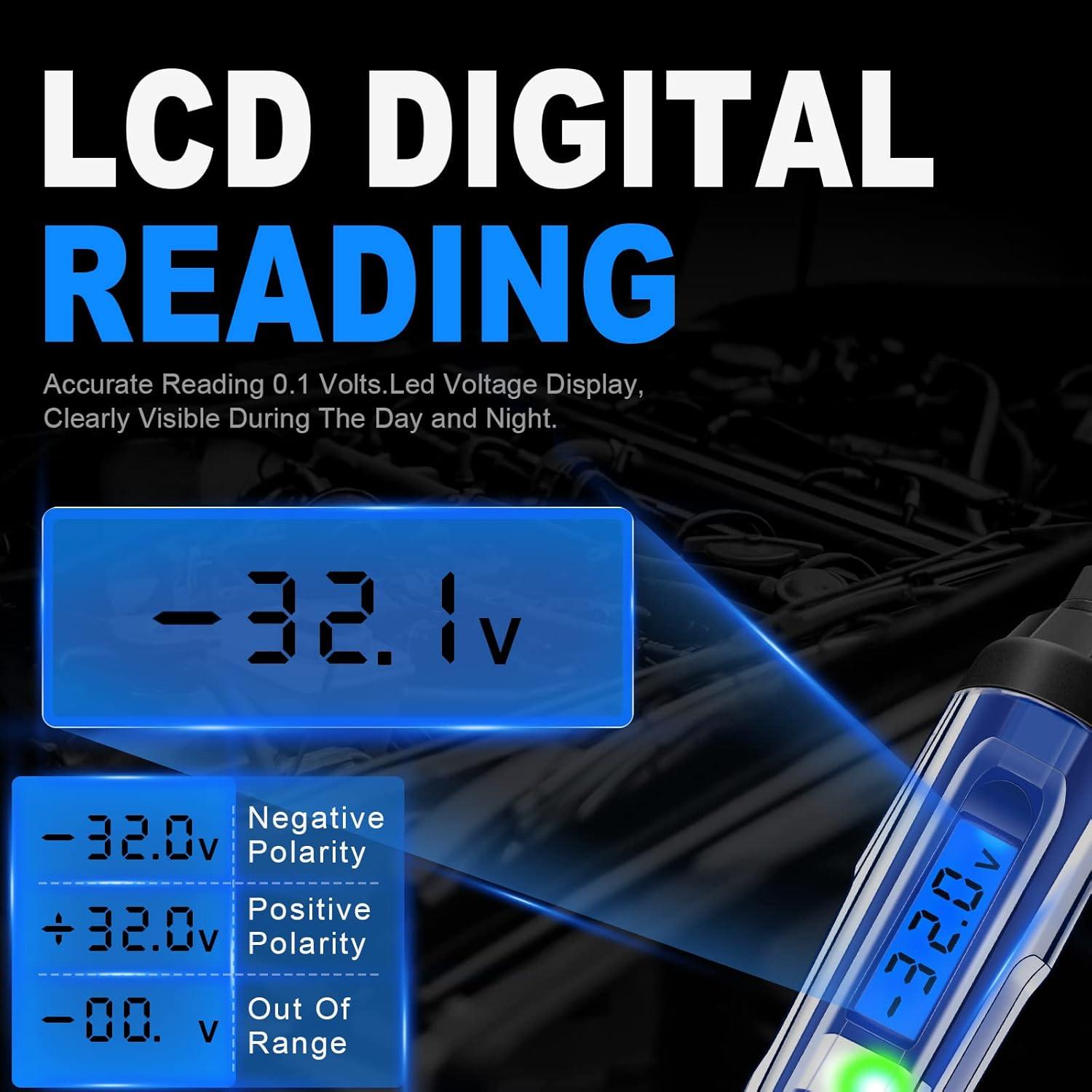 Probador de Circuitos Automotriz WINAMOO 3-72V con LCD