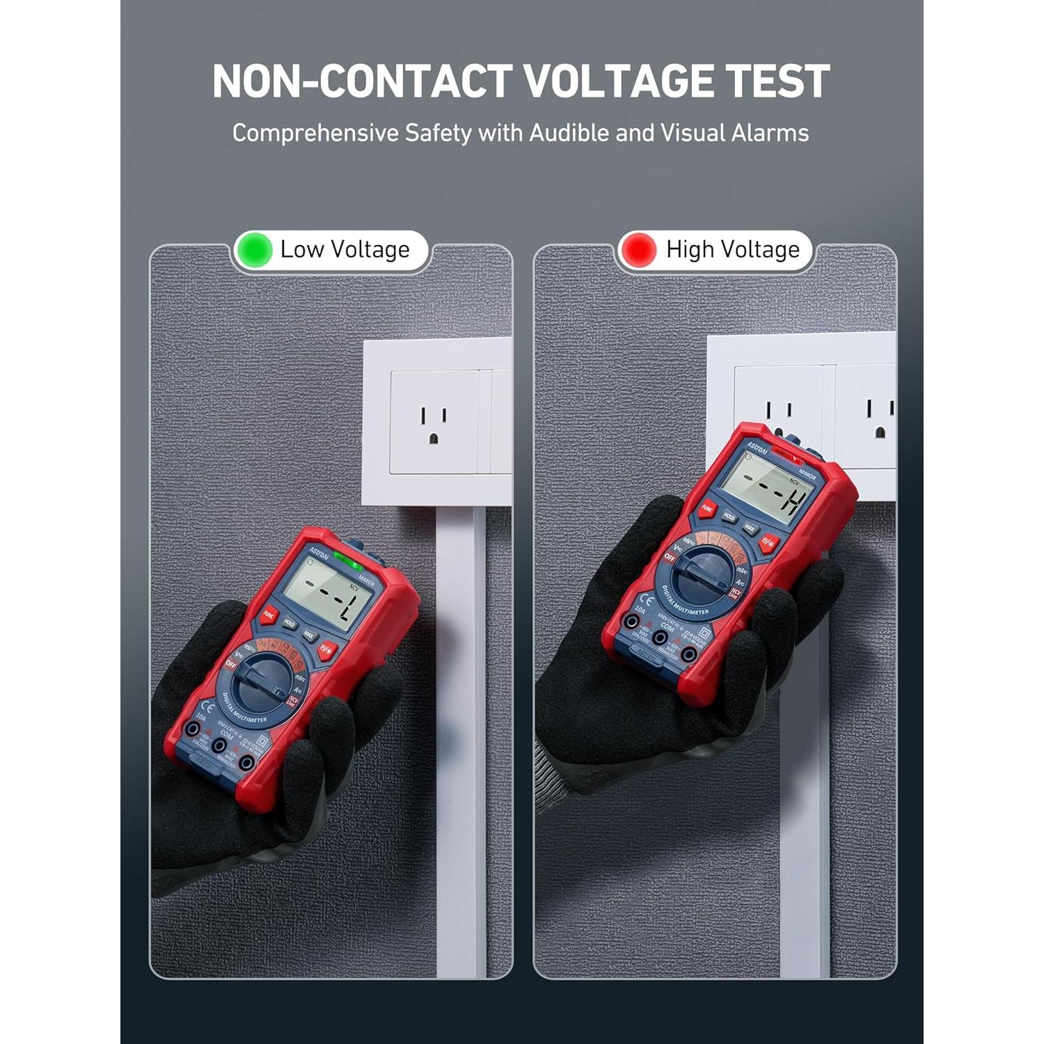 Multímetro Digital AstroAI ASIM4K0R TRMS 4000 Cuentas