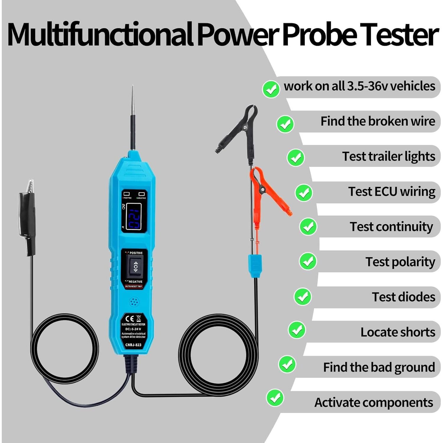 Probador de Circuito Eléctrico Aochinmoto 3.5-36V 4.48m