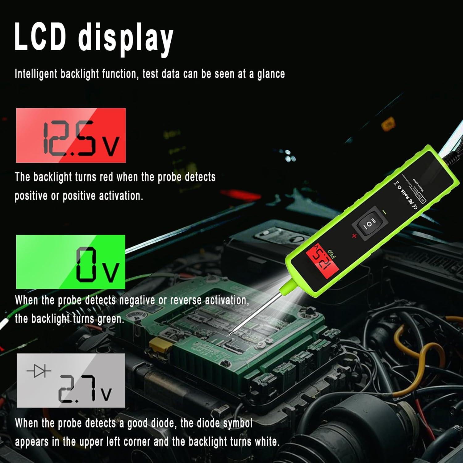 Probador de Circuito Automotriz Aottykro P60 12V-30V