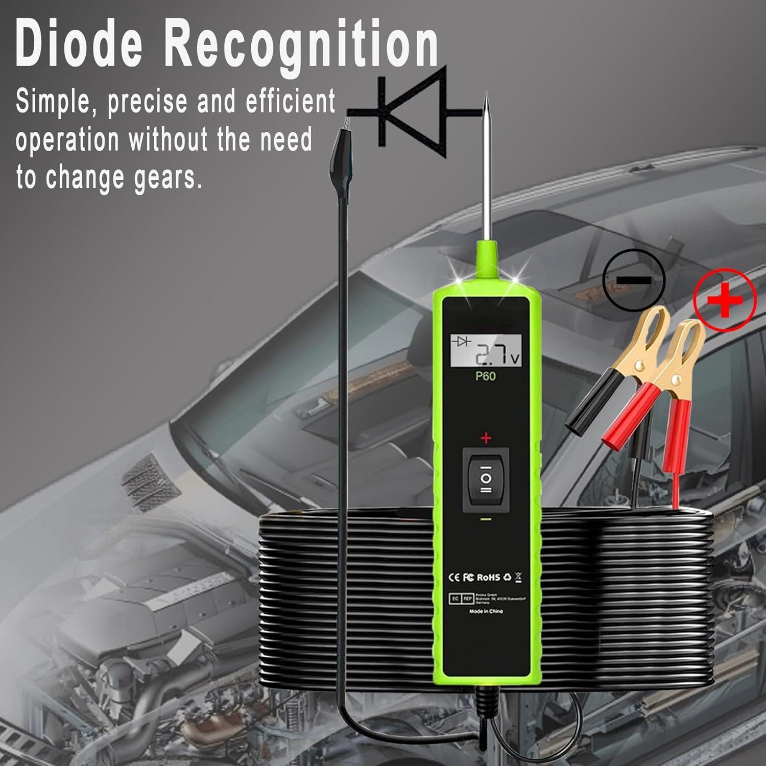 Probador de Circuito Automotriz Aottykro P60 12V-30V