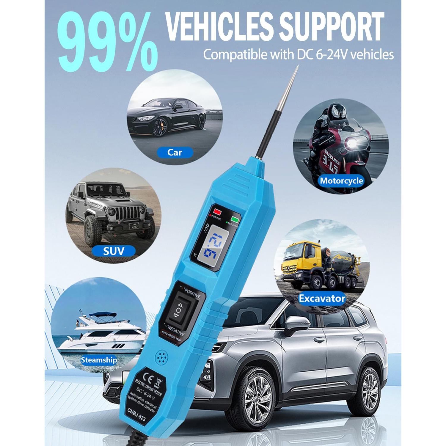 Probador de Circuito DC 6-24V Zzxker con Pantalla LCD