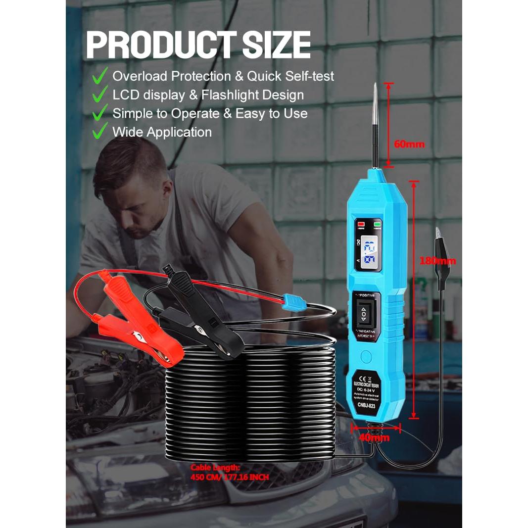 Probador de Circuito DC 6-24V Zzxker con Pantalla LCD