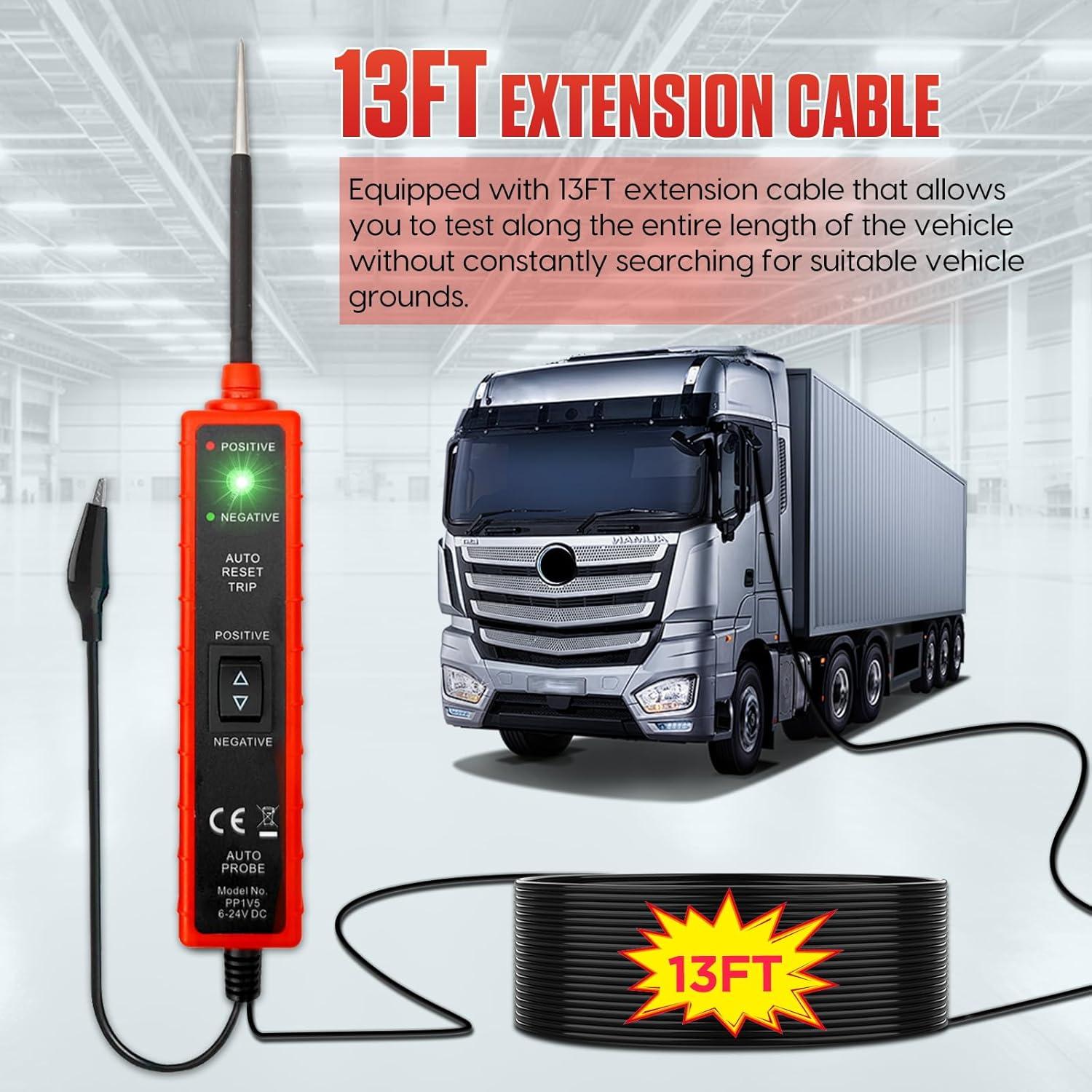 Kit de Sonda de Circuito Automotriz TYRAREX 6-24V LED