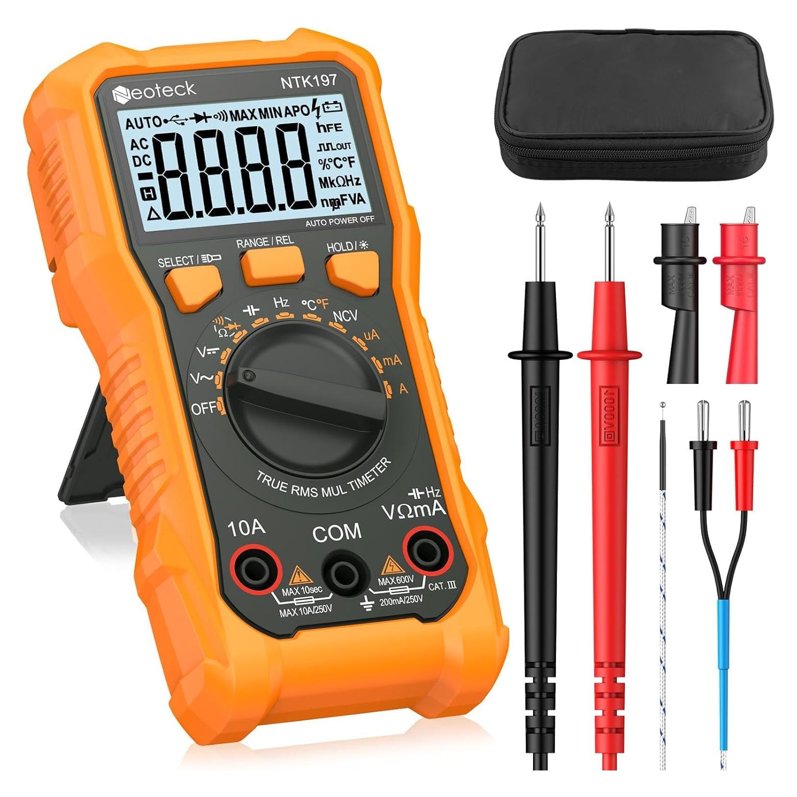Multímetro Digital Neoteck 2000 Cuentas NCV LCD