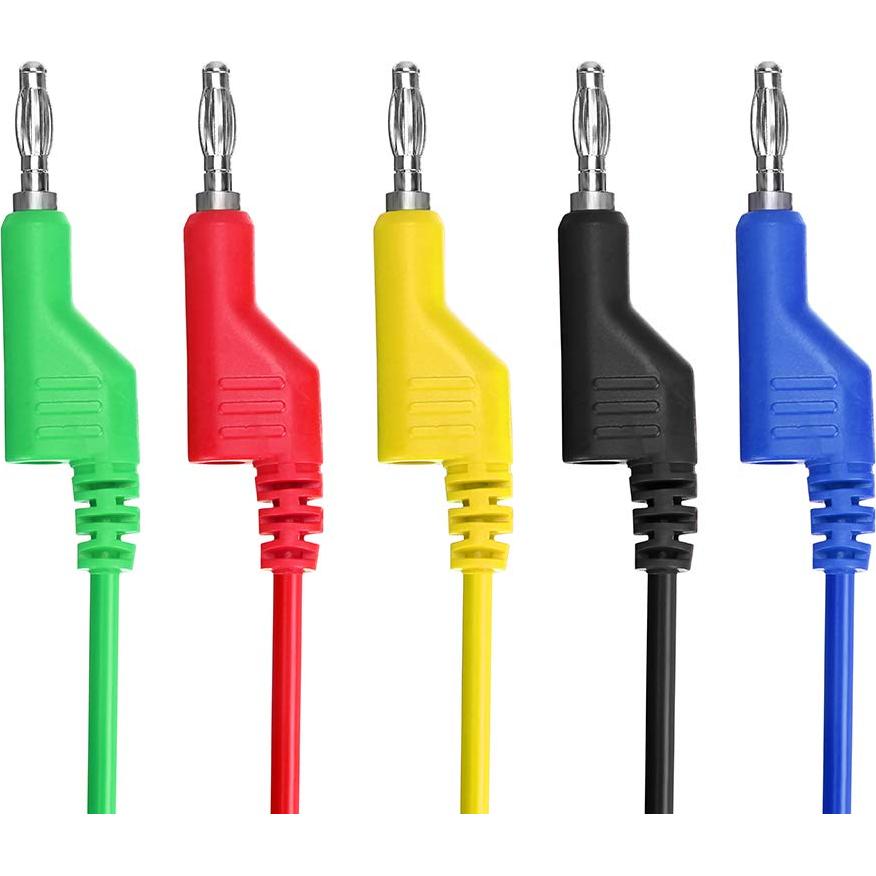 Cables de Prueba Sumnacon 1M Banana a Clip Cocodrilo 5PCS
