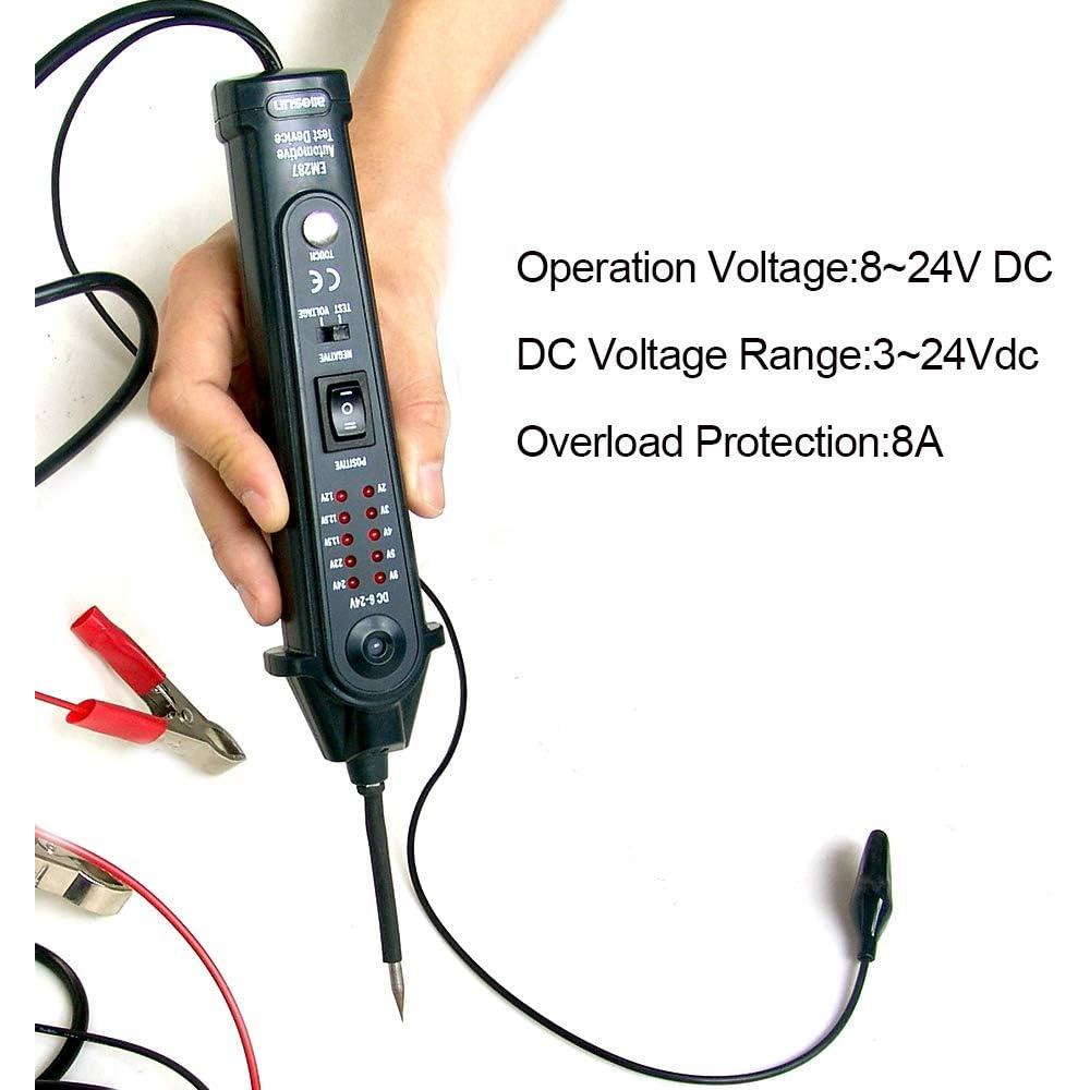 Probador de Circuito Automotriz allsun EM287 2-24V DC 5m