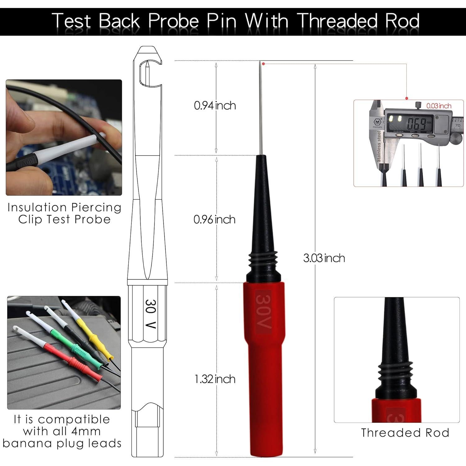 Kit de Cables de Prueba BOCEUC 312 para Multímetro 1000V