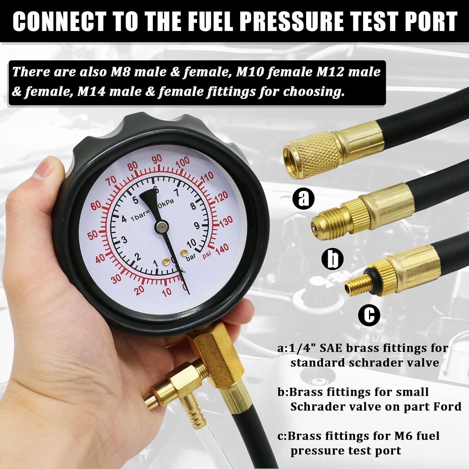 Probador de presión de inyectores XiTuanYuan 0-140 PSI