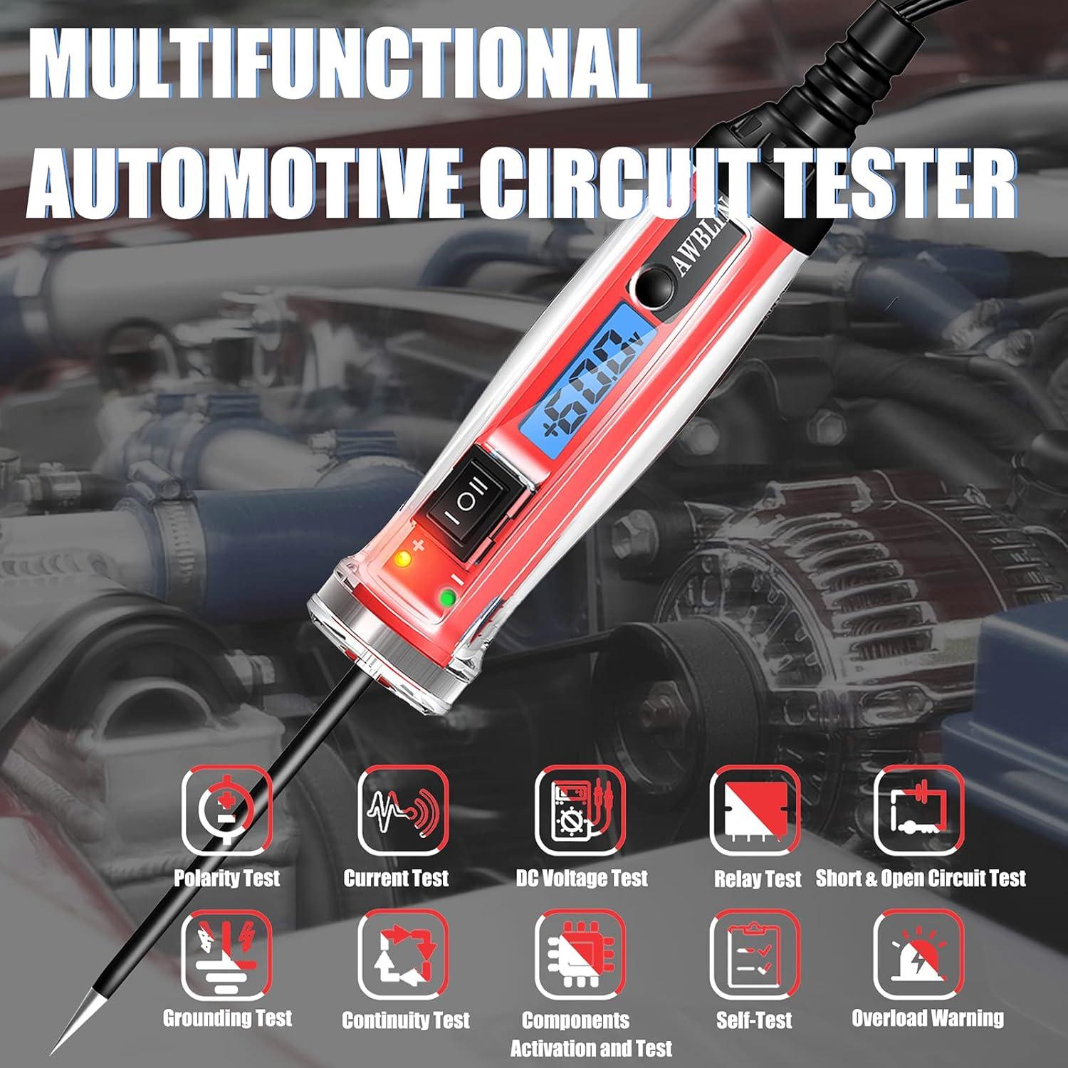 Probador de Circuito Automotriz AWBLIN 822 LCD 5-36V