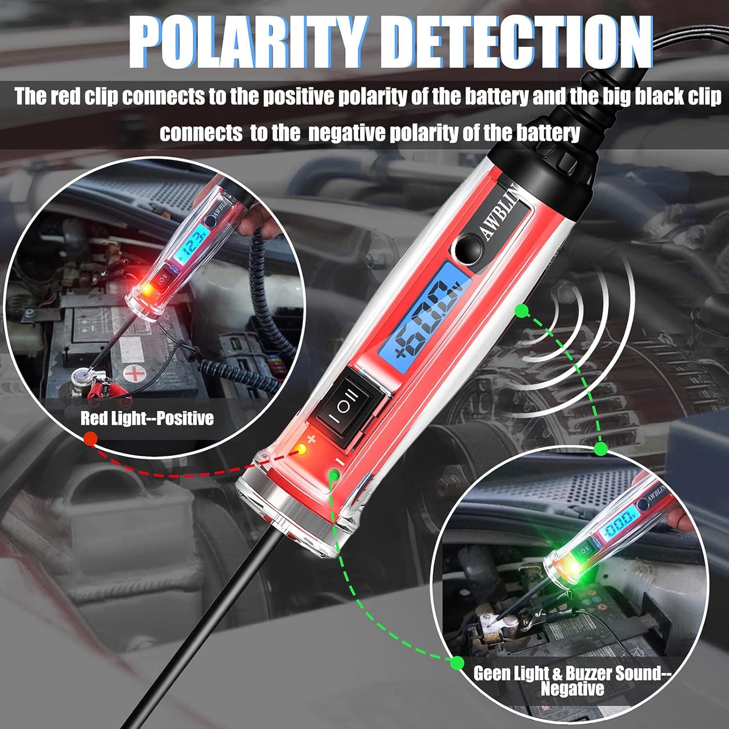 Probador de Circuito Automotriz AWBLIN 822 LCD 5-36V