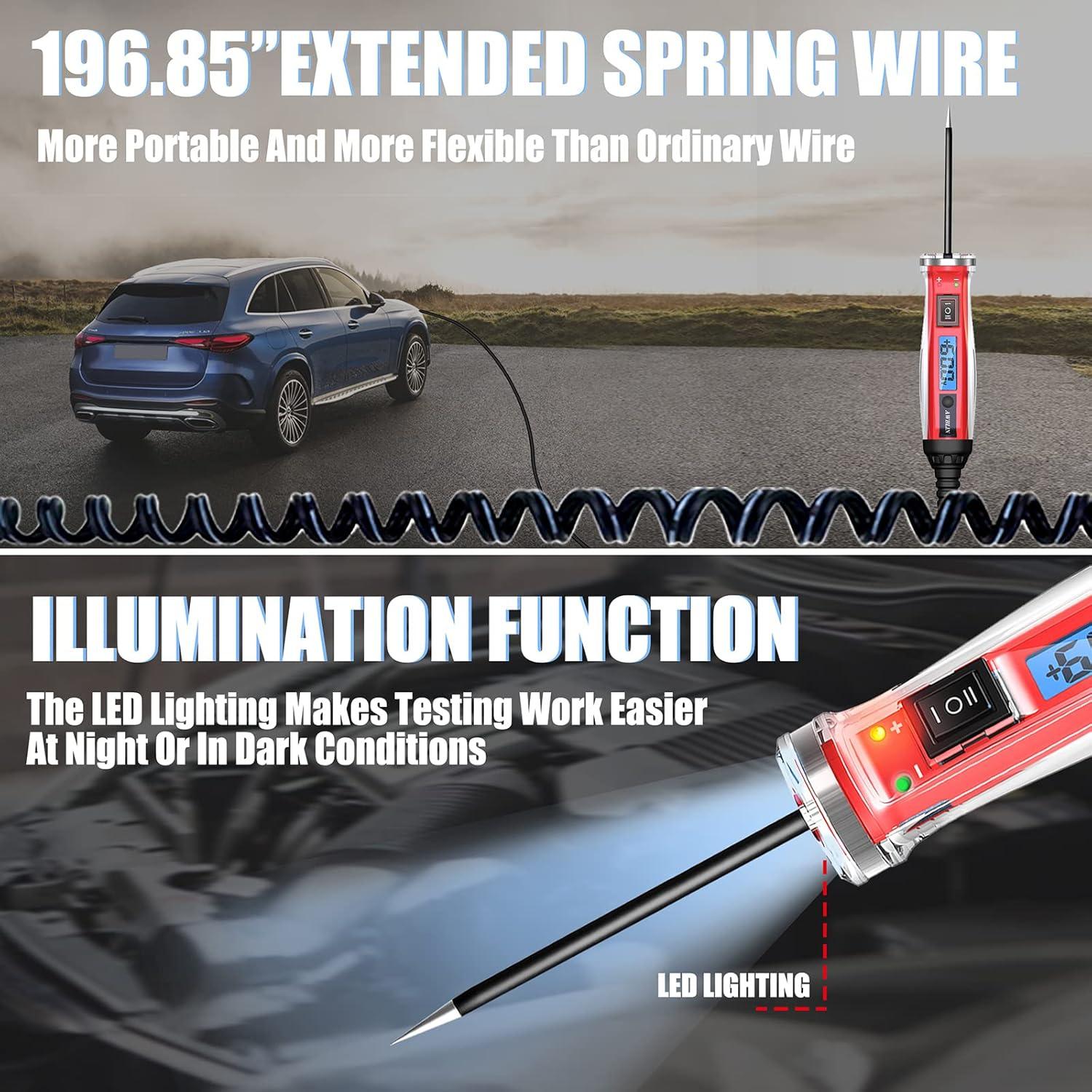 Probador de Circuito Automotriz AWBLIN 822 LCD 5-36V