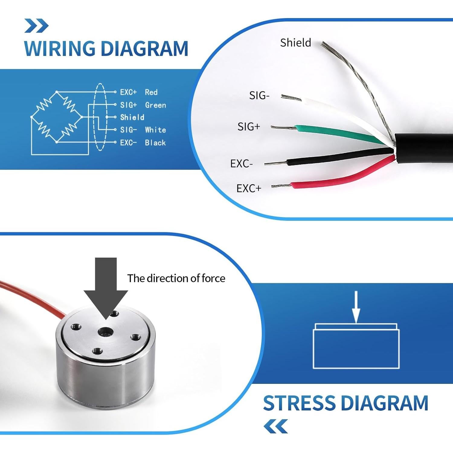 Célula de Carga QILICHUANGAN 2000KG Acero Inoxidable