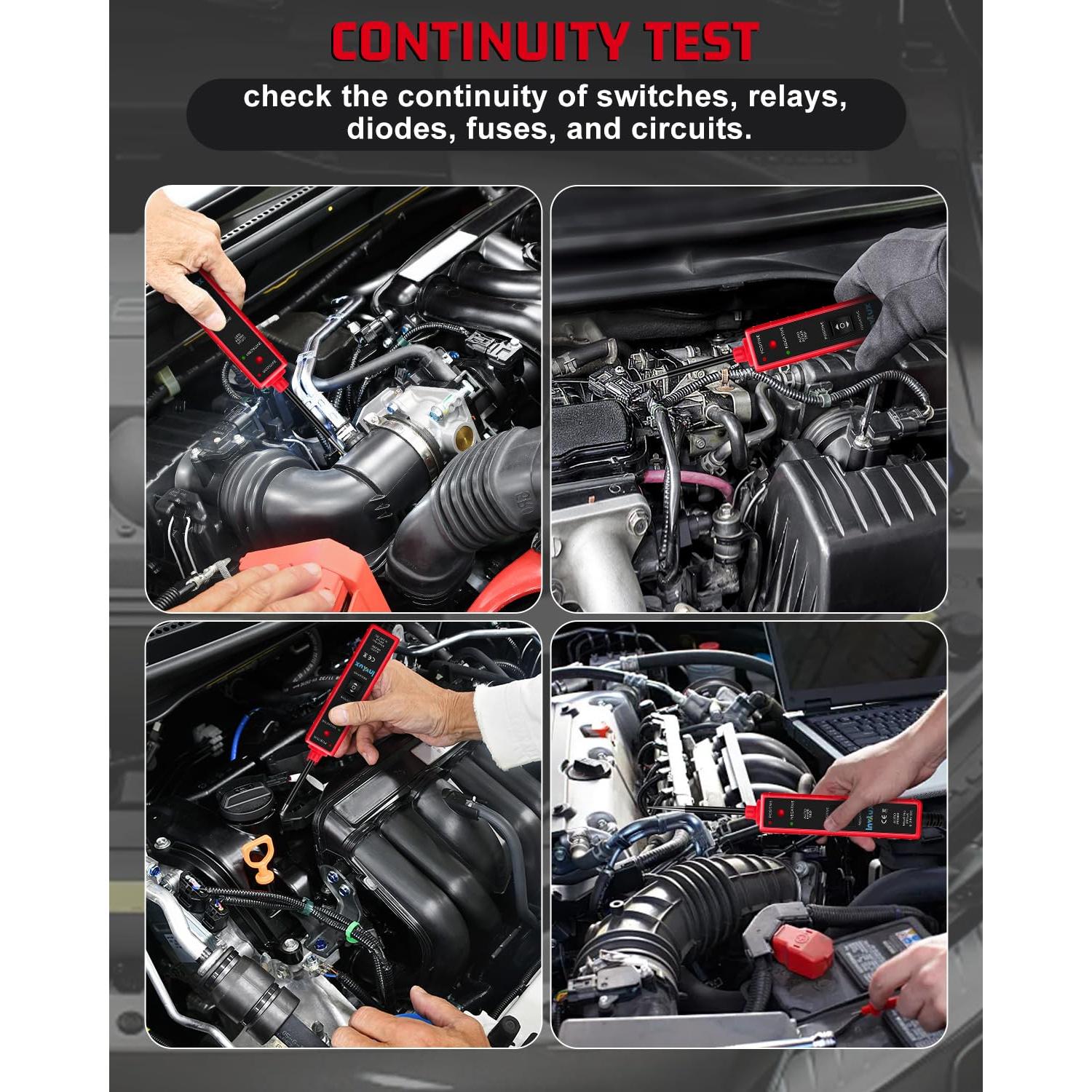 Probador de Circuito Automotriz Invtux 6-24V Pantalla Digital