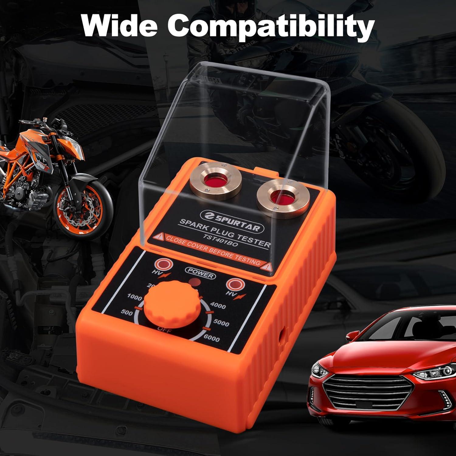 Probador de Bujías Spurtar 0-6000rpm Doble Orificio 110V