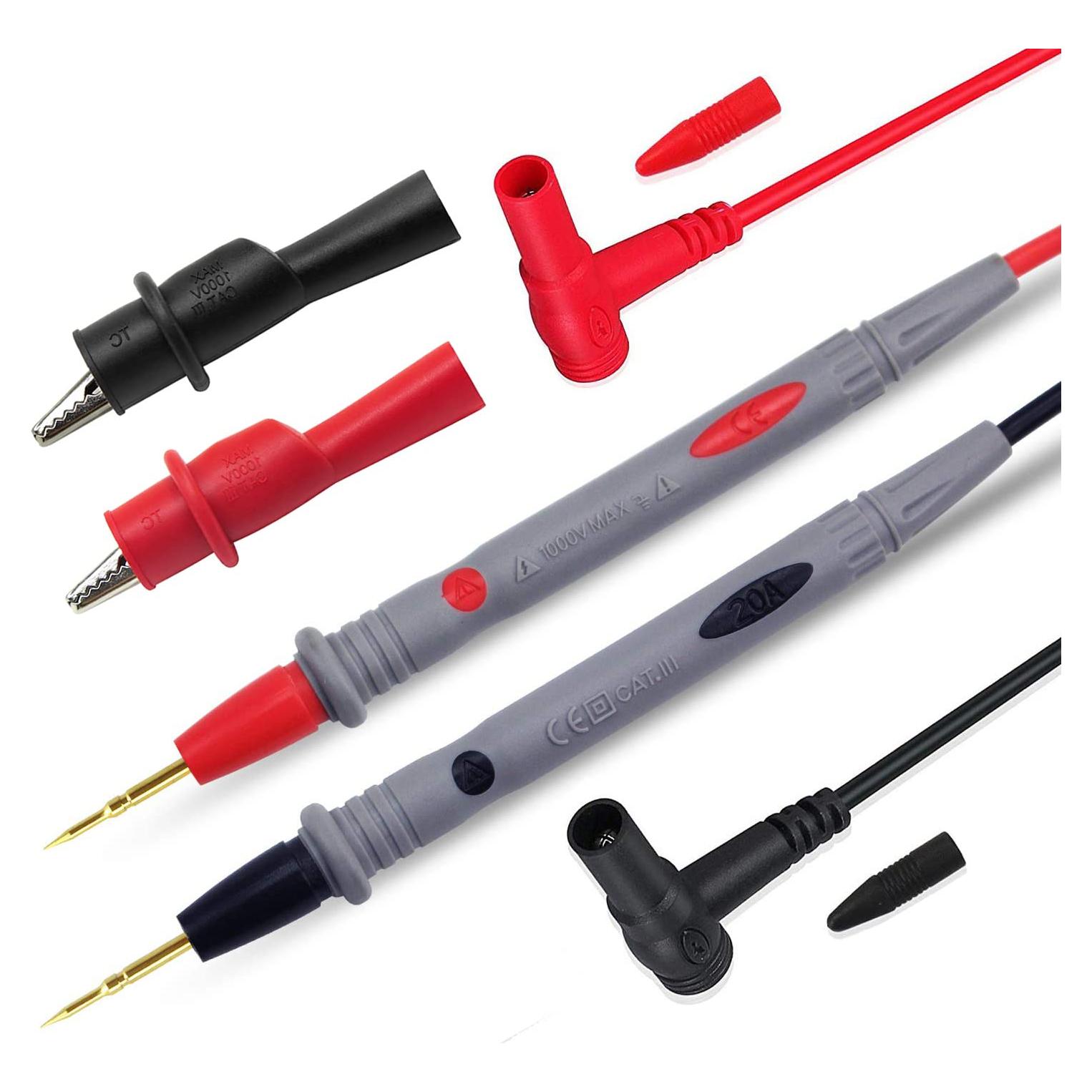 Sondas de Multímetro TKDMR 1000V 20A 90 cm Punta Aguja