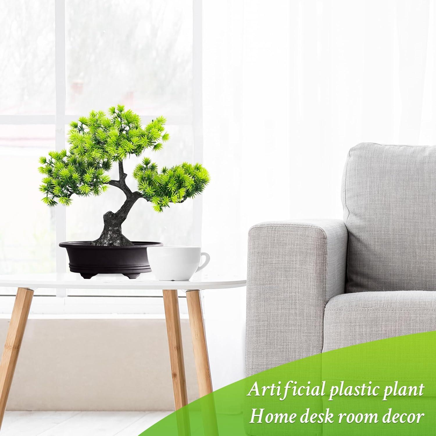 Árbol Bonsái Artificial CELESER 3 Macetas Decoración Interior