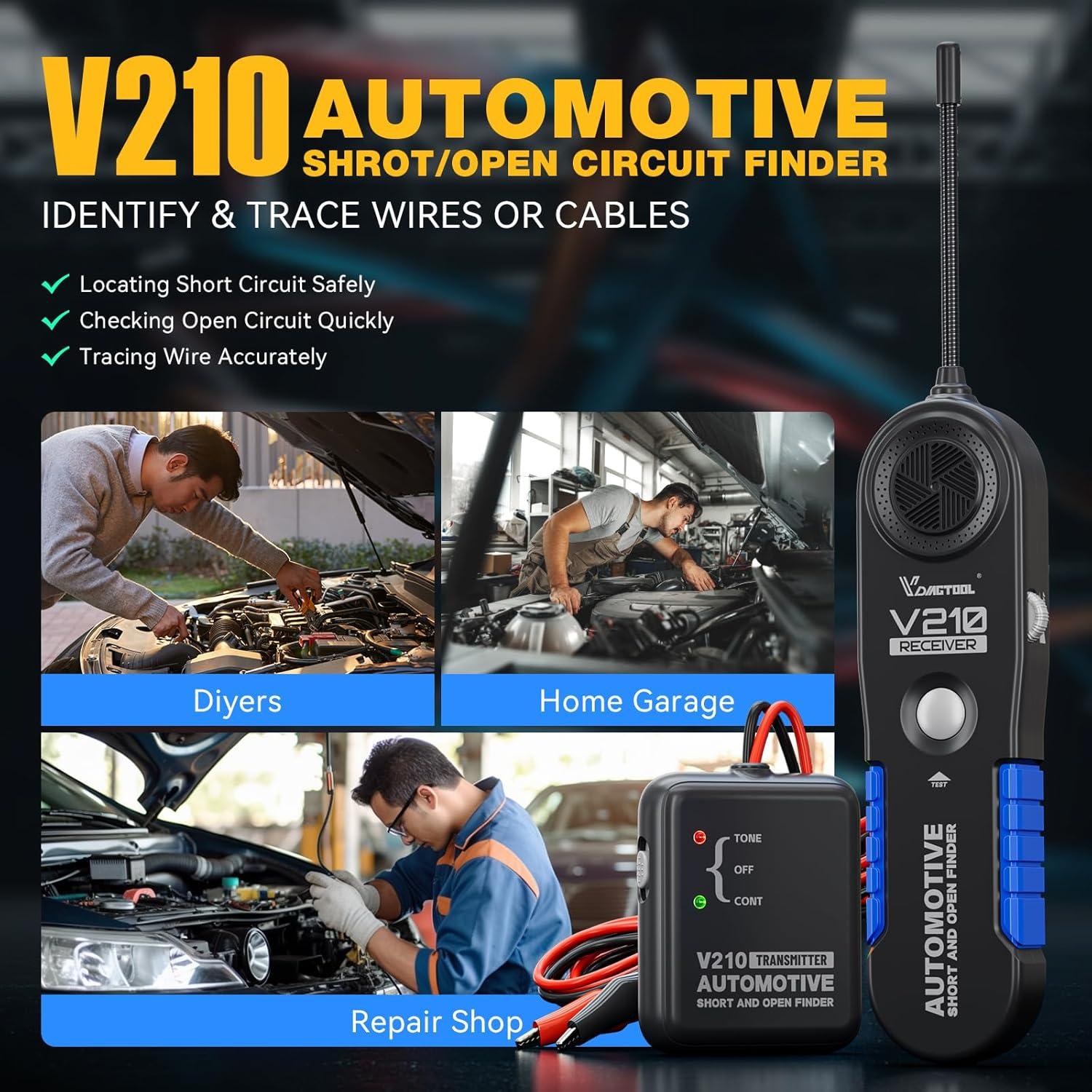 VDIAGTOOL V210 Probador de Circuitos Automotriz 6-42V