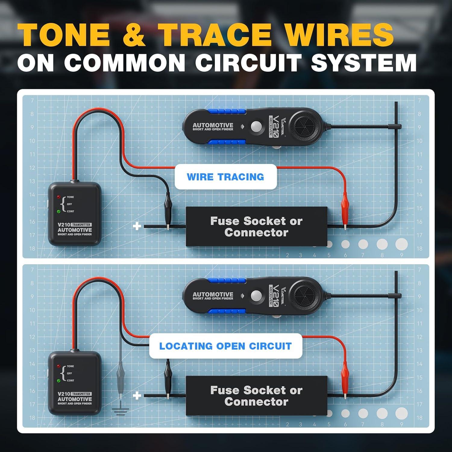 VDIAGTOOL V210 Probador de Circuitos Automotriz 6-42V