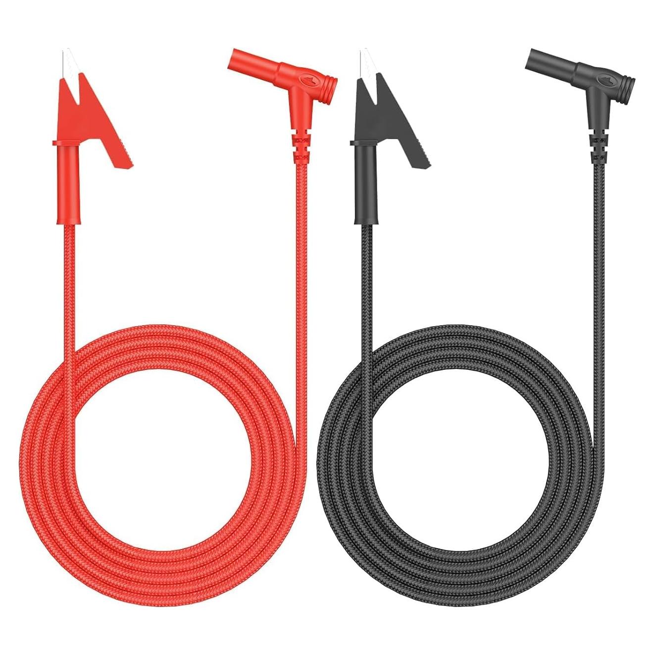 Cable de Prueba Banana Angulado a Clip Cocodrilo 1m 15A 1000V