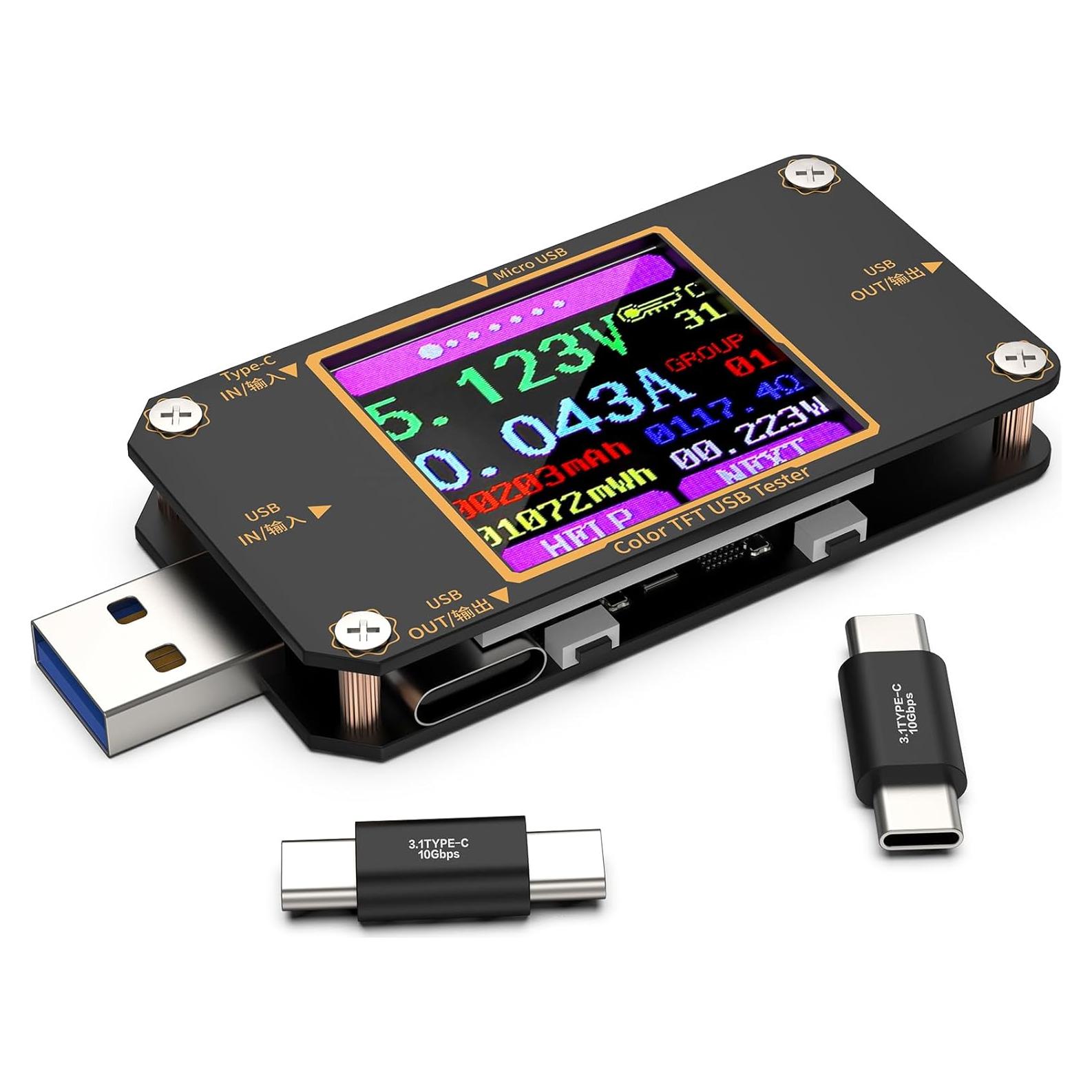 Medidor USB Tester YOJOCK A3 Multímetro Digital 2 en 1