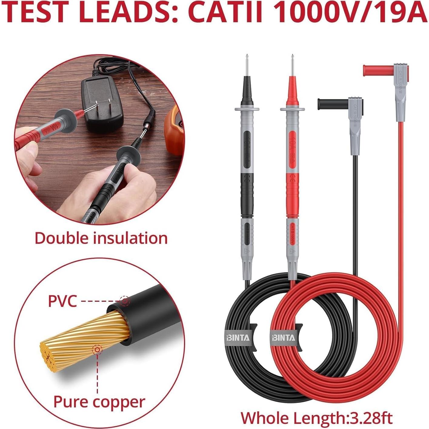 Kit de Cables de Prueba Multímetro BINTA 11 en 1 1000V