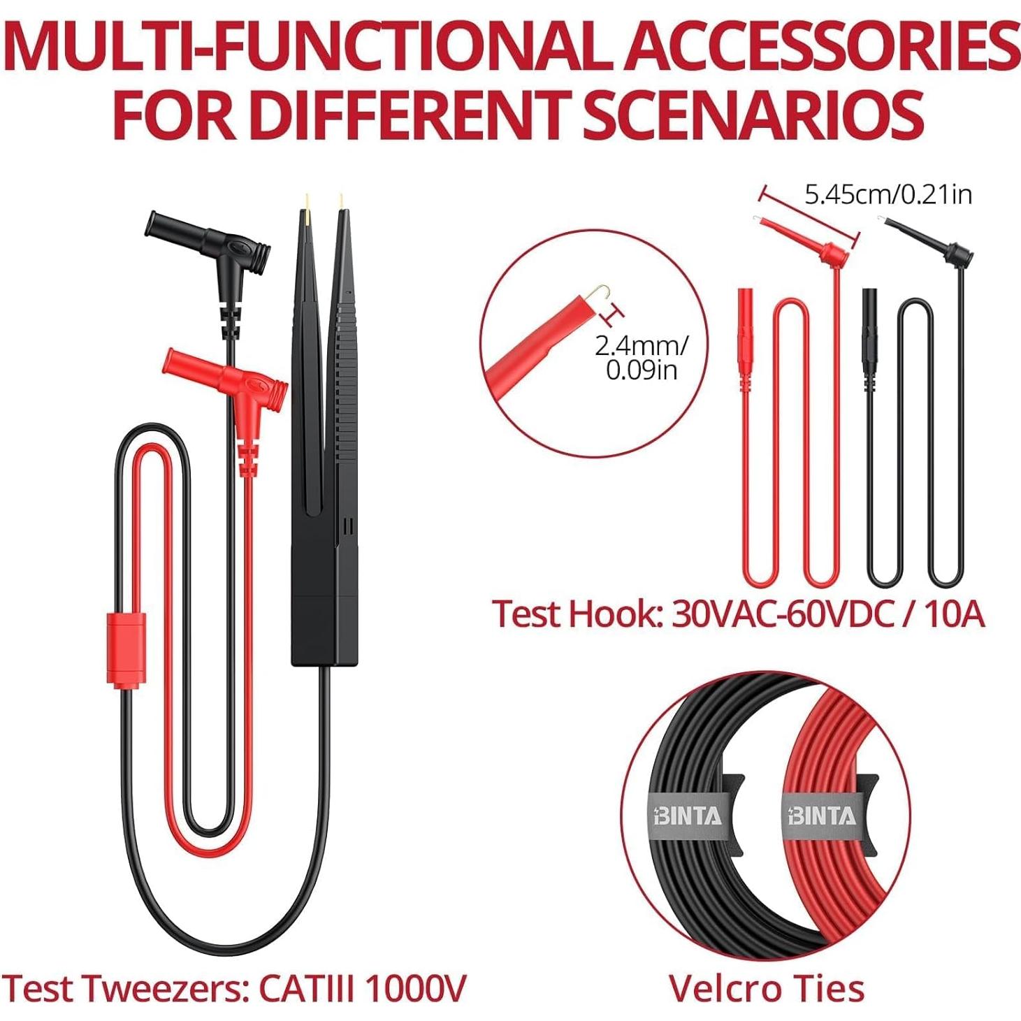 Kit de Cables de Prueba Multímetro BINTA 11 en 1 1000V