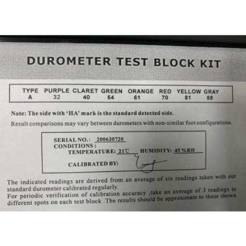 Kit de Bloques de Prueba de Dureza Shore A TMTeck 7 Piezas