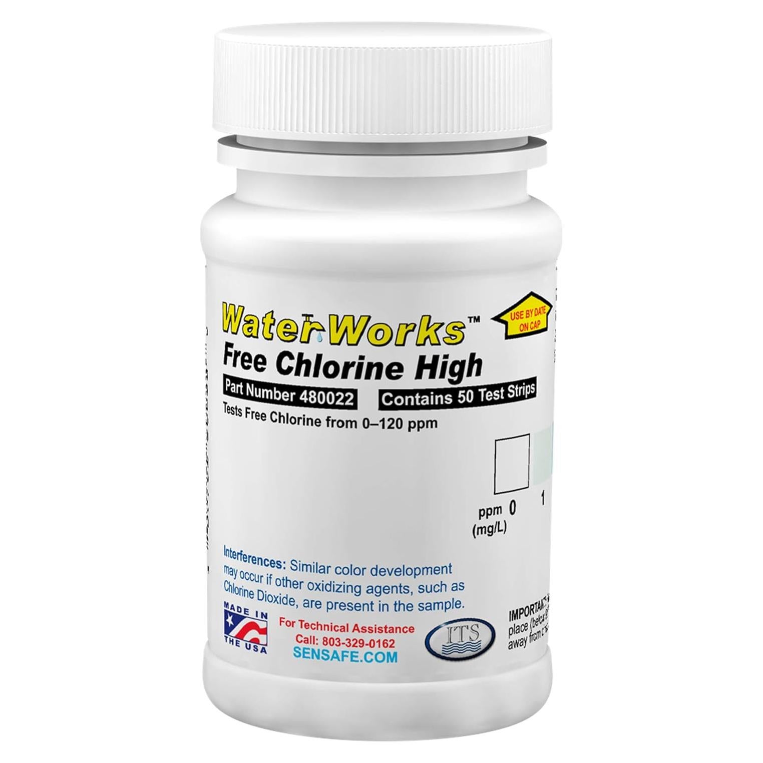 Tiras de Prueba Cloro Libre Industrial Test Systems 50 Tests