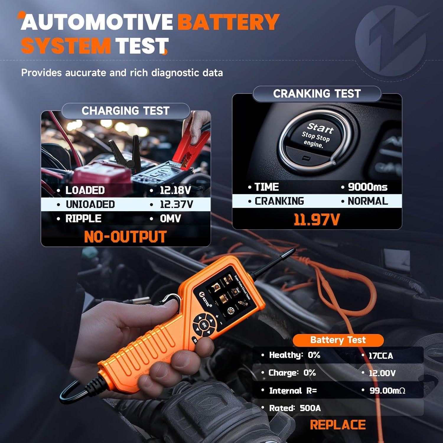KZYEE KM601 Kit de Sonda de Corriente 12V-24V Multímetro