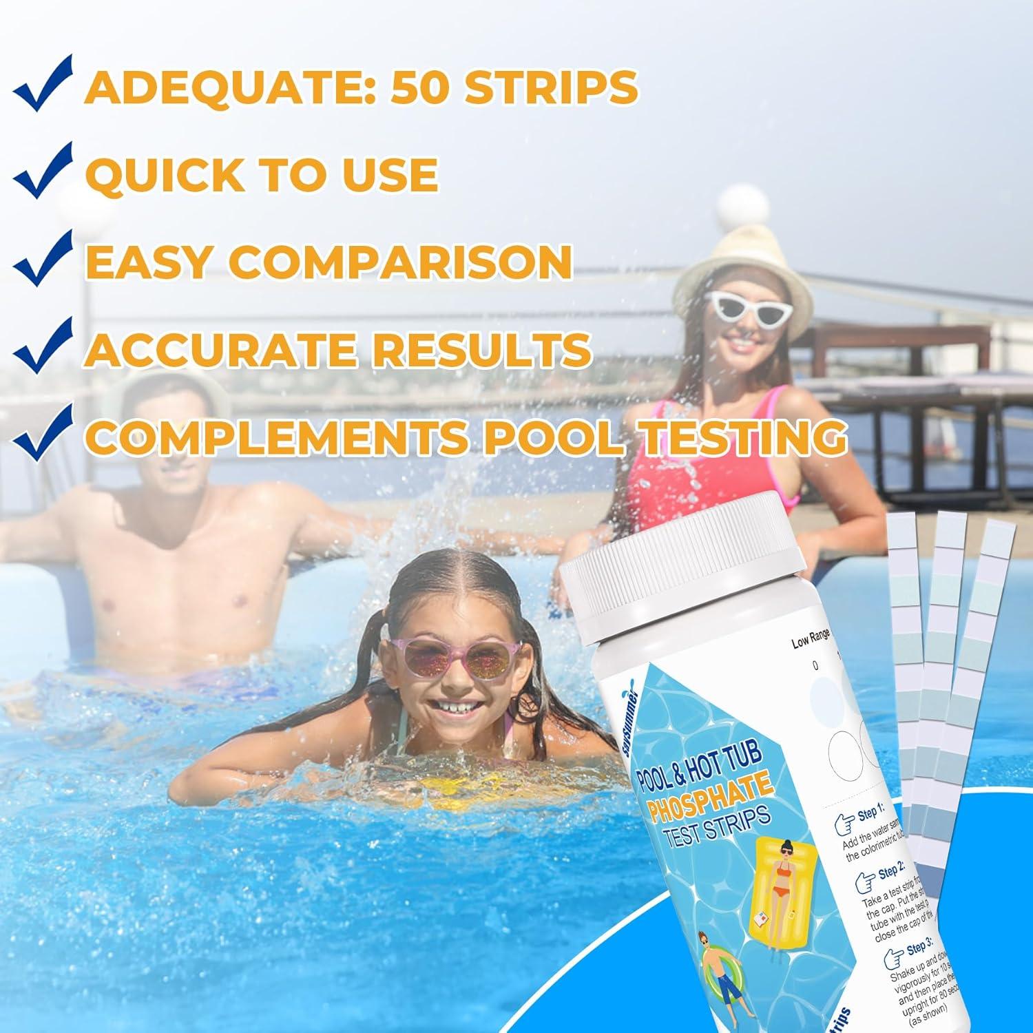 Kit de Prueba de Fosfato SaySummer - 50 Tiras para Piscina