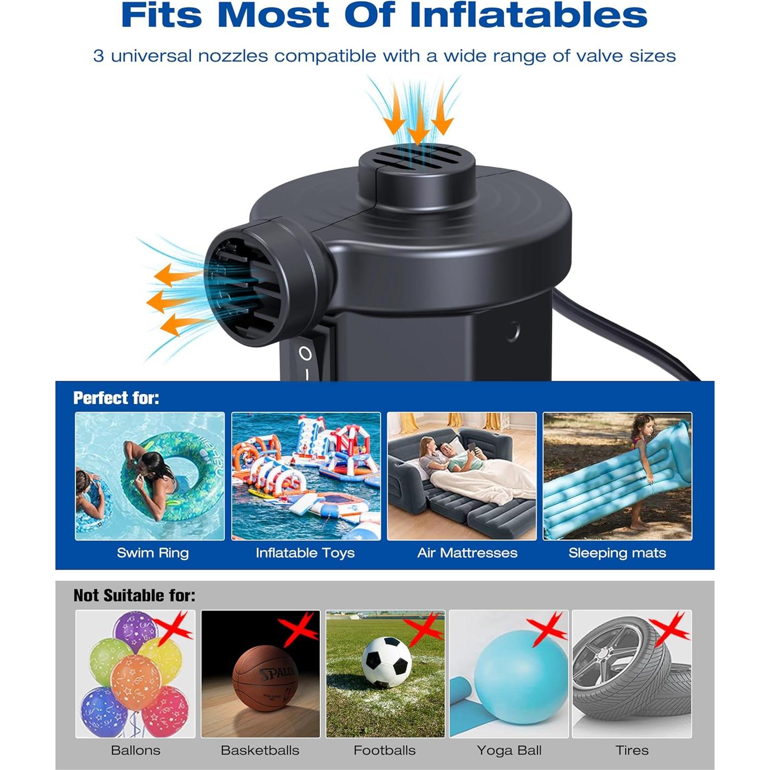 Bomba de Aire Eléctrica MAXEVER 8308A 500L/min para Inflables