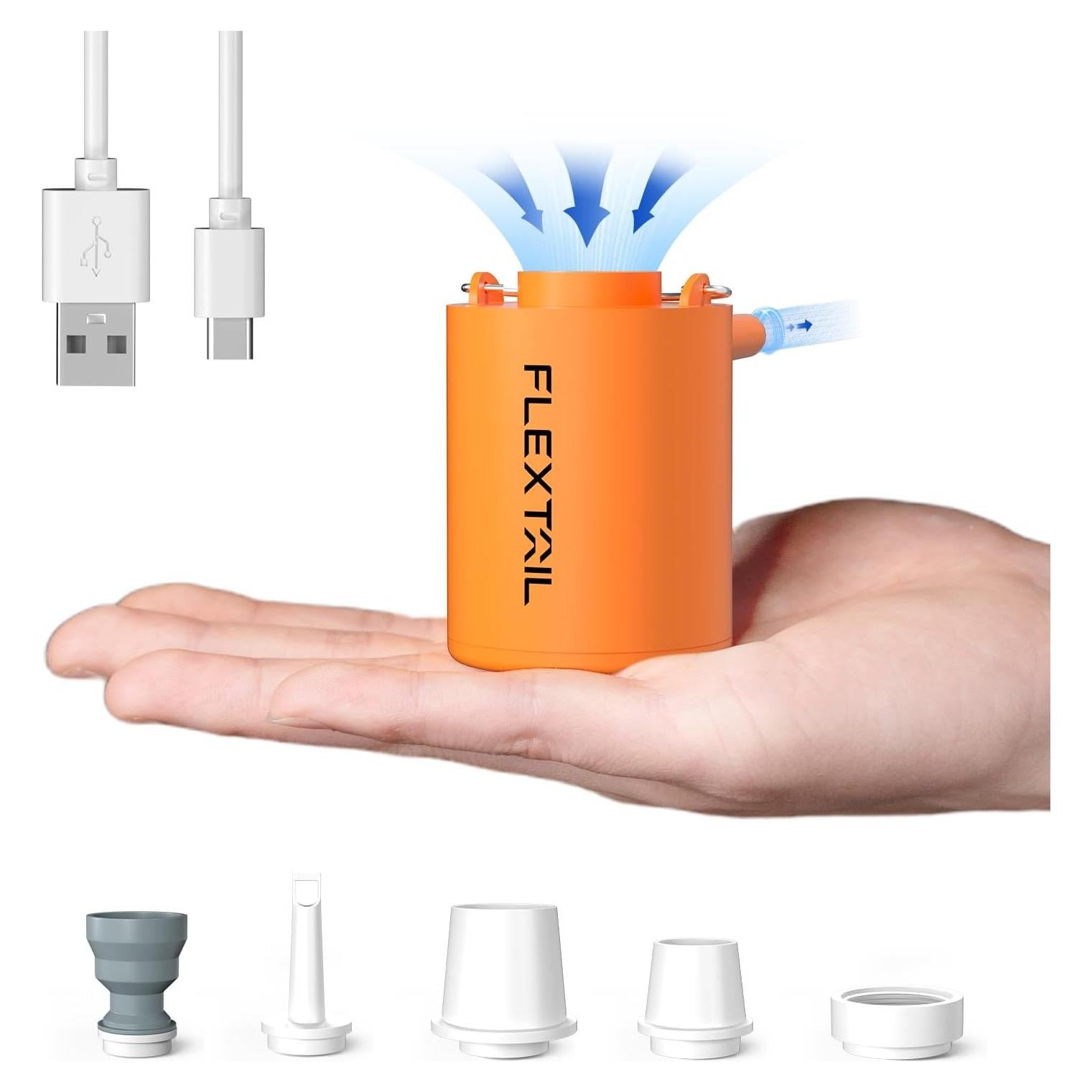 Bomba de Aire Portátil FLEXTAILGEAR 4kPa 180 L/min Naranja