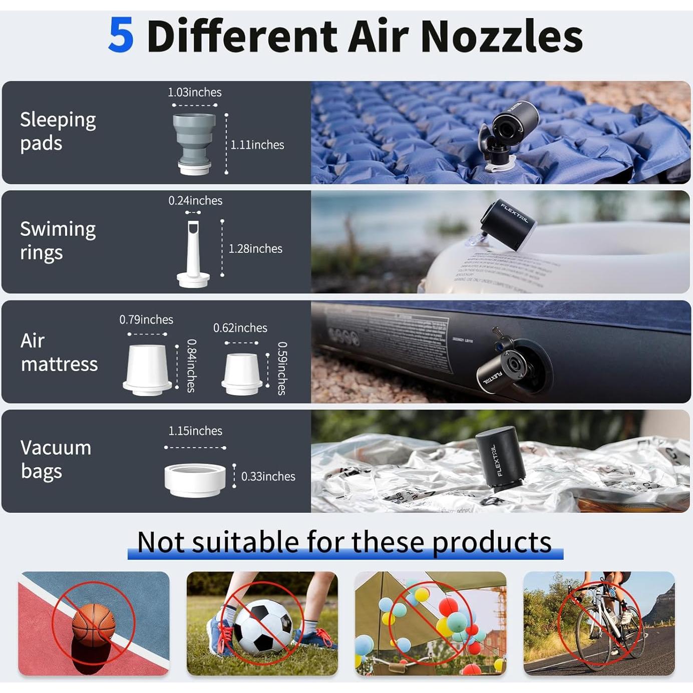 Bomba de Aire Portátil FLEXTAILGEAR 4kPa 180 L/min Naranja