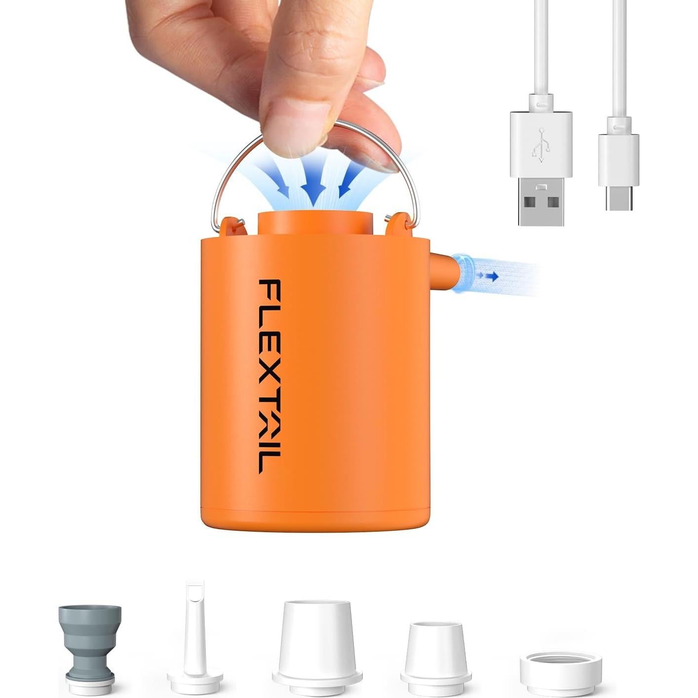 Bomba de Aire Portátil FLEXTAILGEAR 4kPa 180 L/min Naranja