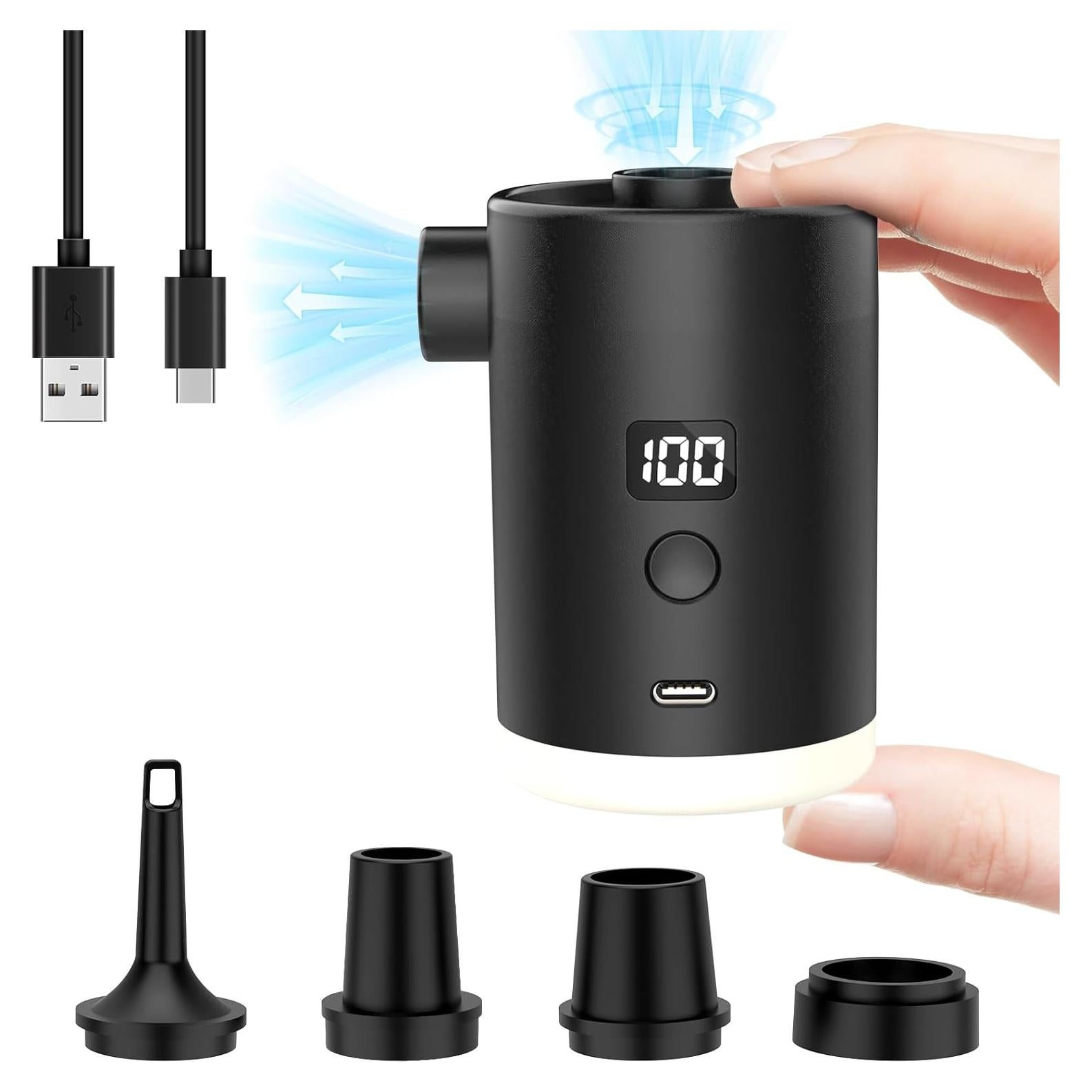 Bomba de Aire Portátil VUDIKEJ 4000mAh con Luz LED