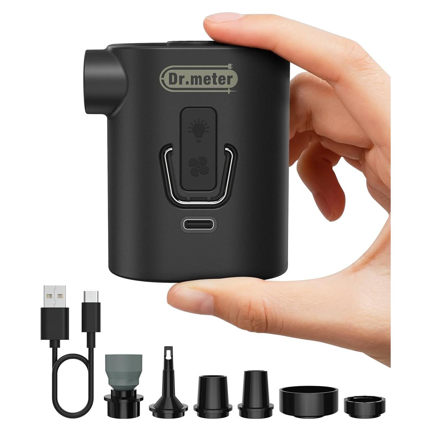 Bomba de aire portátil Dr.meter 3600mAh inflar y desinflar rápido