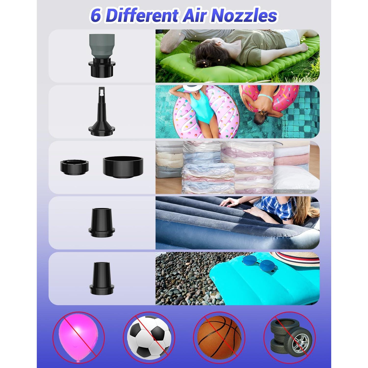 Bomba de aire portátil Dr.meter 3600mAh inflar y desinflar rápido