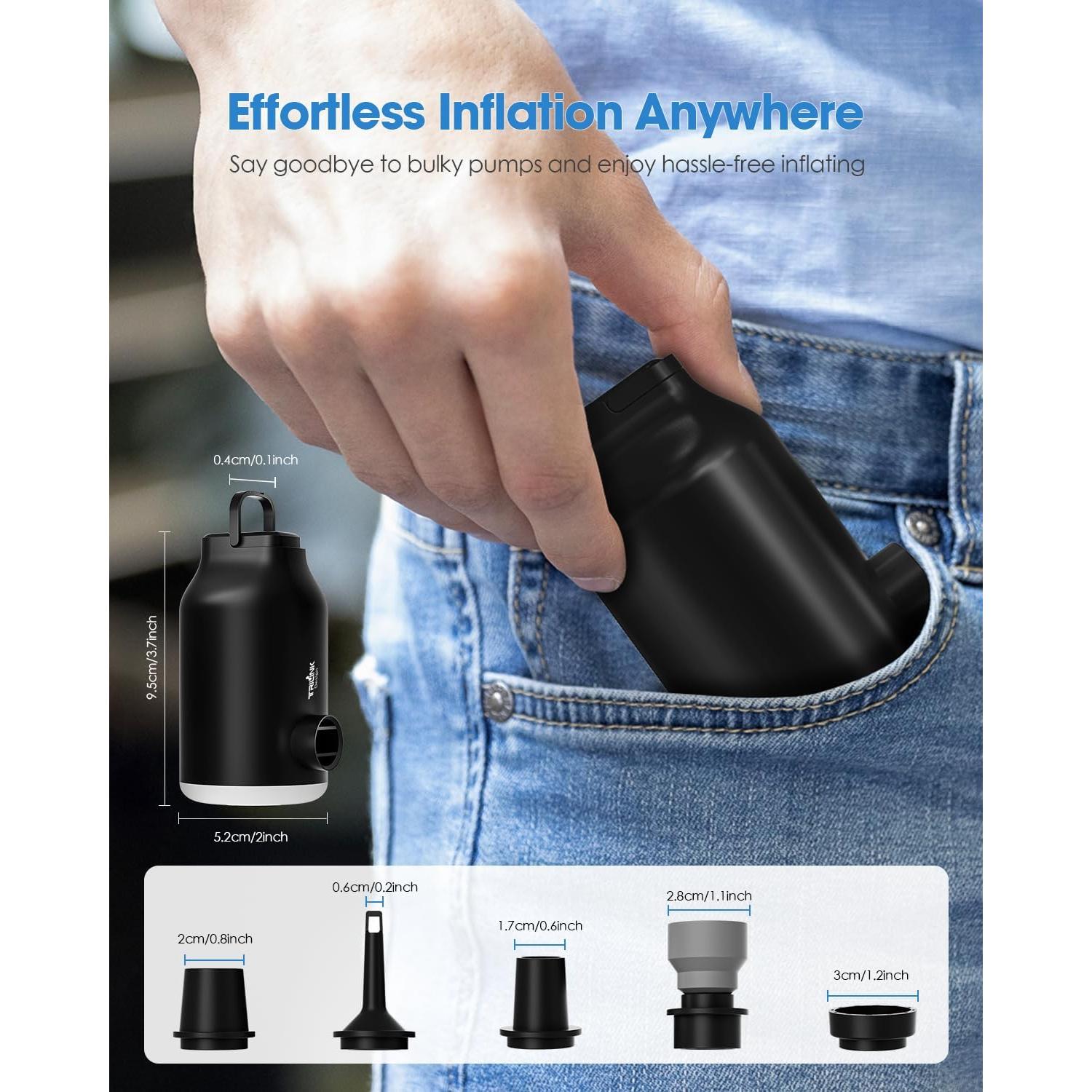 Bomba de Aire Portátil TRILINK 1800mAh con Luz LED