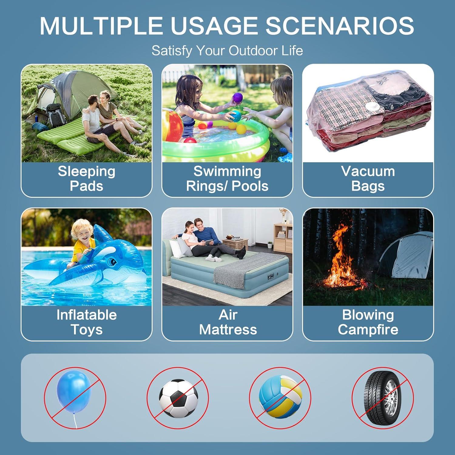 Bomba de Aire Portátil XINBAOHONG H9727 con Luz LED 4000mAh
