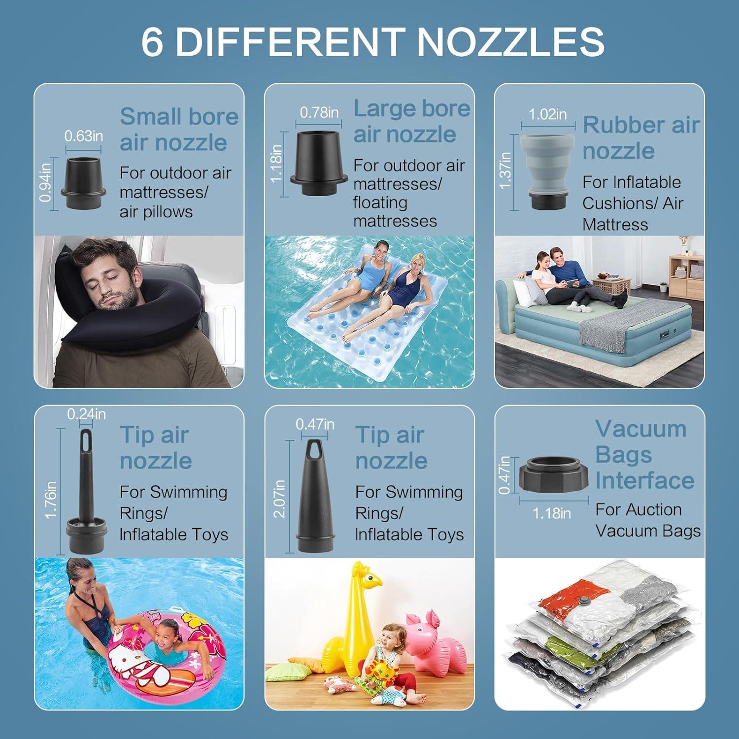 Bomba de Aire Portátil XINBAOHONG H9727 con Luz LED 4000mAh