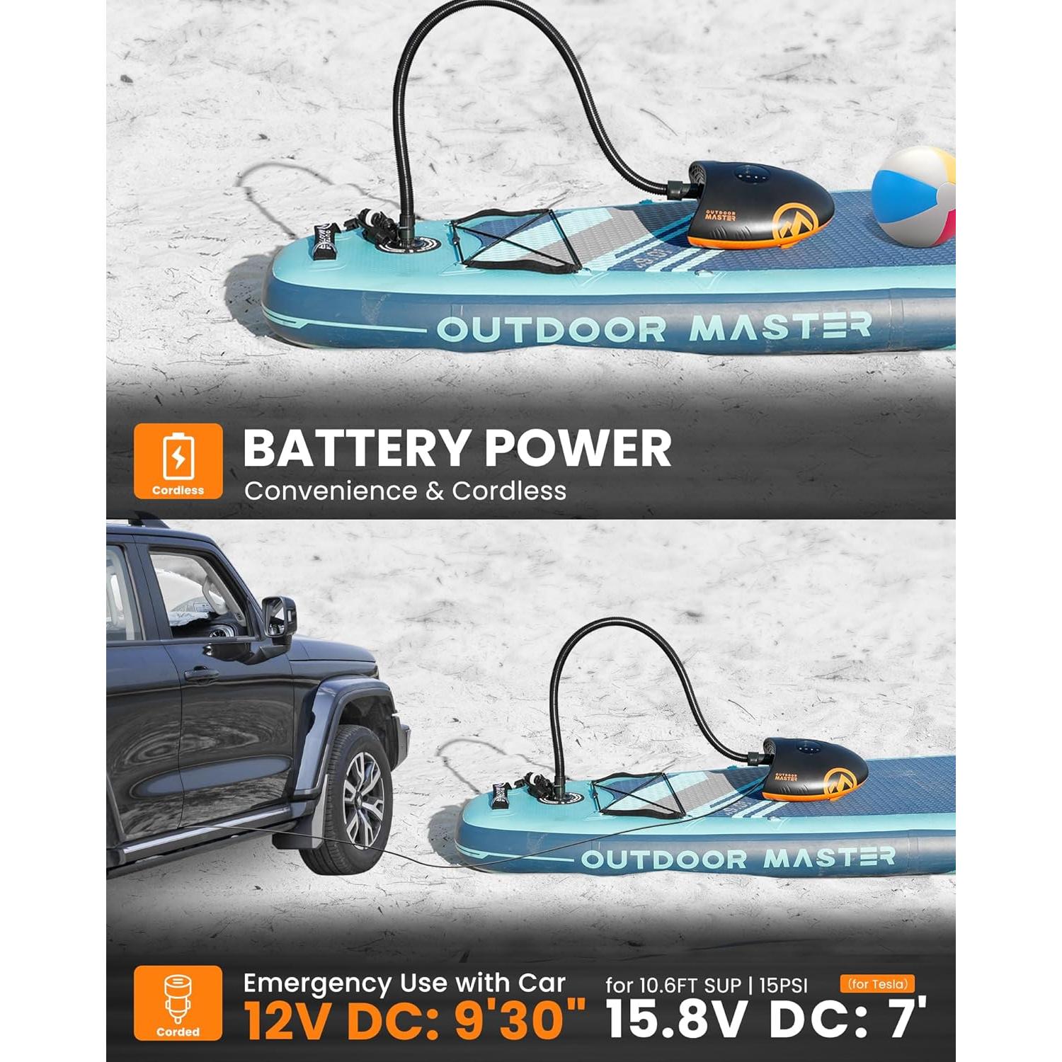 Bomba eléctrica OutdoorMaster Shark 2S 88.8Wh 20PSI 12V