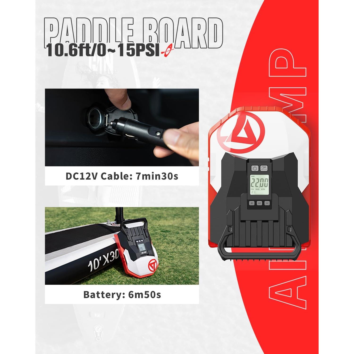 Bomba de aire eléctrica Gicle 881LB 22PSI recargable 1.81kg