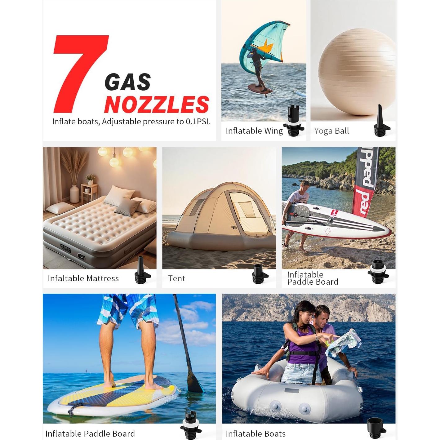 Bomba de aire eléctrica Gicle 881LB 22PSI recargable 1.81kg