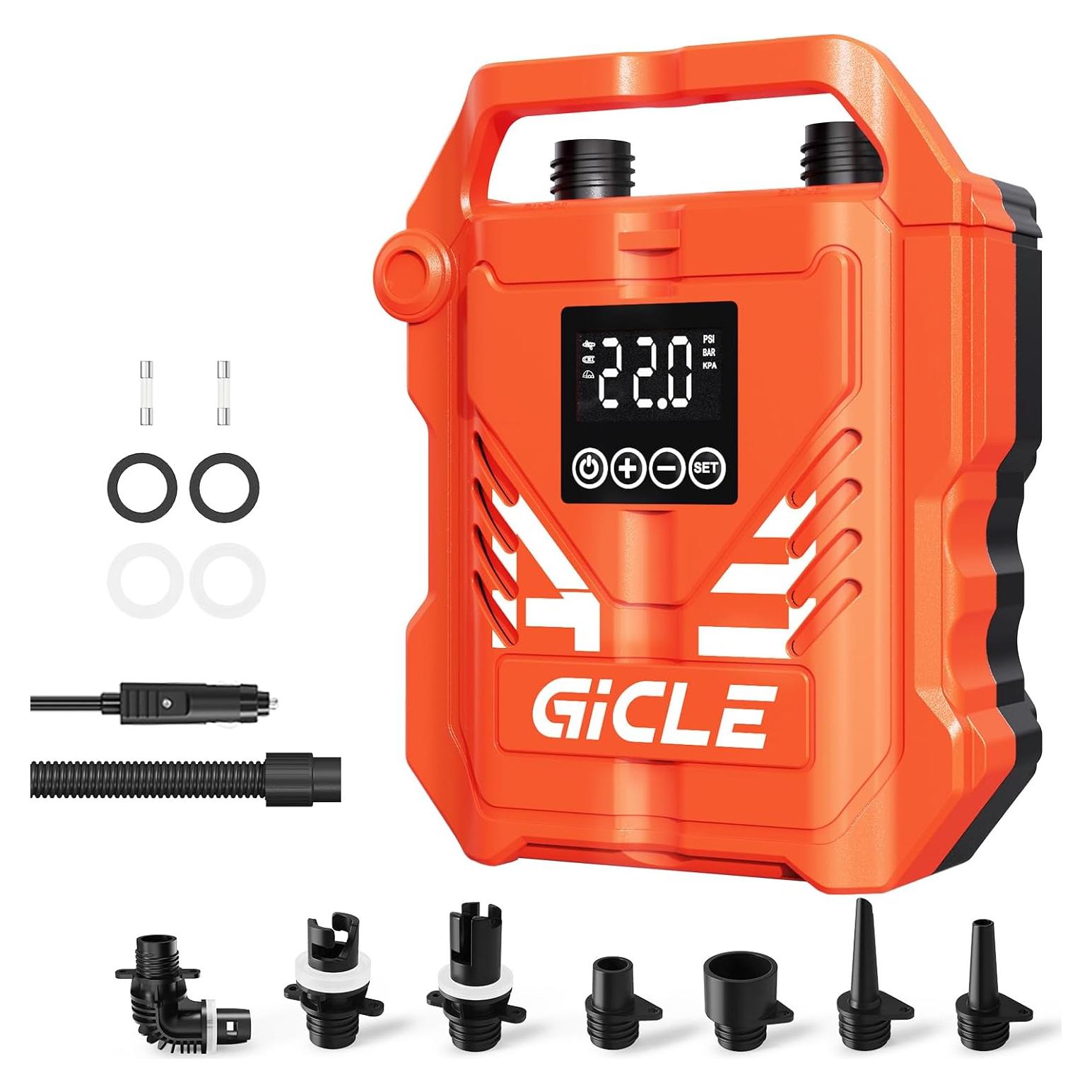 Bomba Eléctrica Portátil Gicle 883L 22PSI para Paddle Board