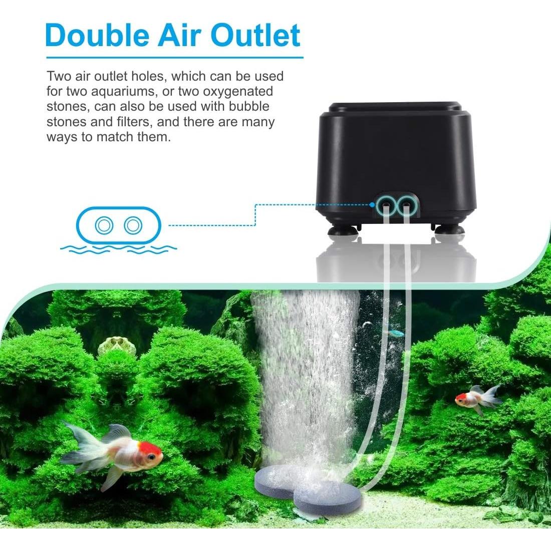 Bomba de Aire Silenciosa Hygger 5W 160GPH para Acuario