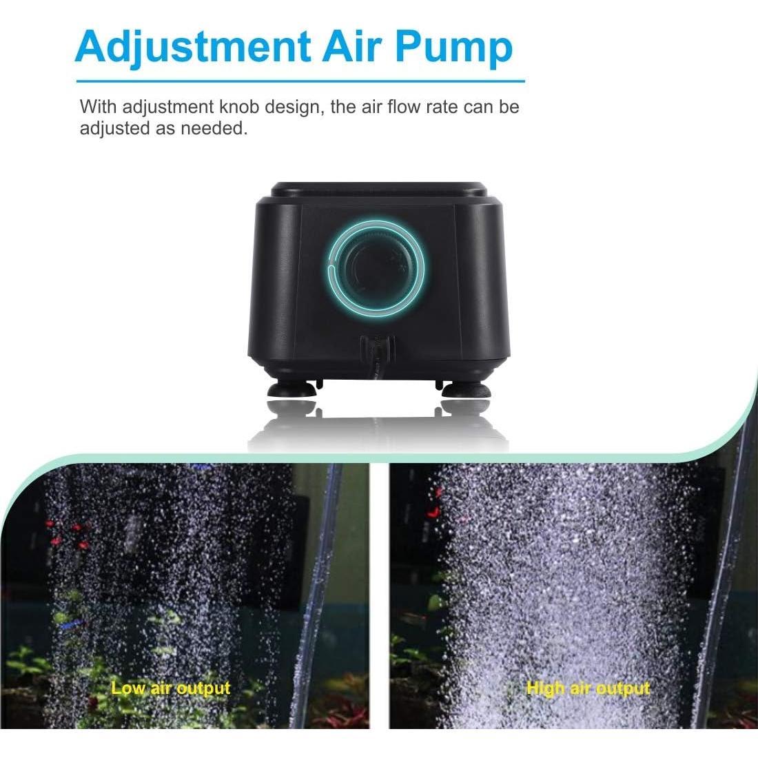 Bomba de Aire Silenciosa Hygger 5W 160GPH para Acuario