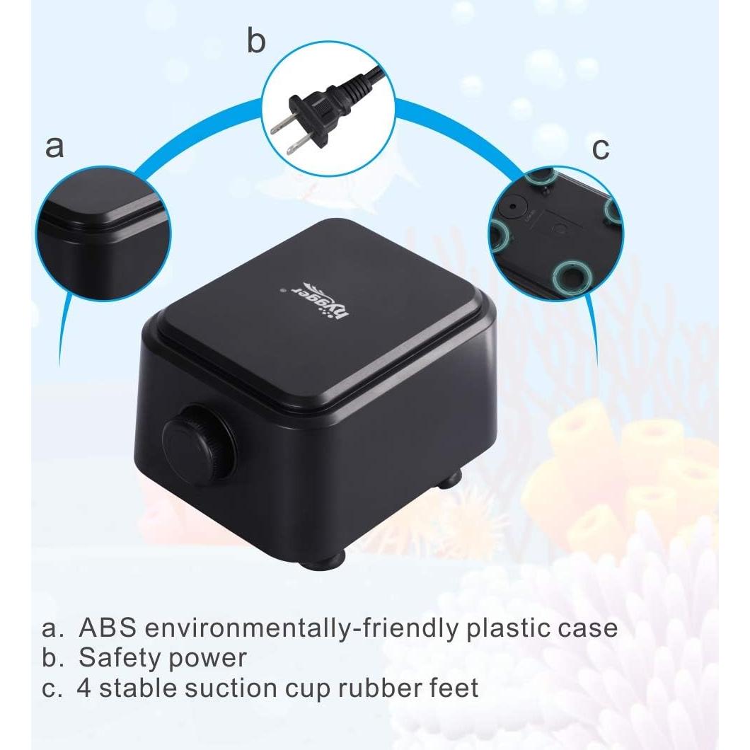 Bomba de Aire Silenciosa Hygger 5W 160GPH para Acuario